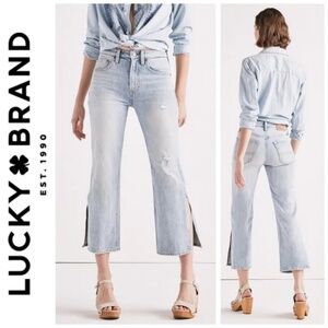 Lucky Pins High Rise Side Slit Jean In Mira Mar Size 4